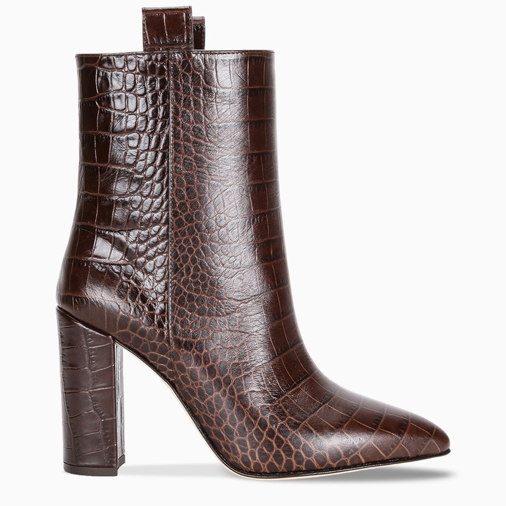 PARIS TEXAS MAROON CROC BOOT